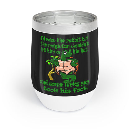 turtle race - Chill Wine Tumbler (black)