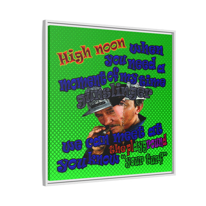 high noon - framed canvas art (logo green)