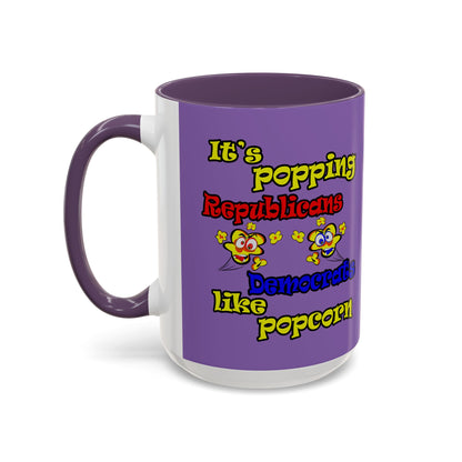 popping like popcorn - Accent Mug (light purple)