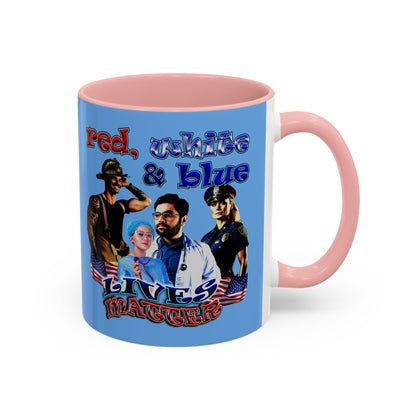 rw&b lives matter - Accent Mug (light blue)