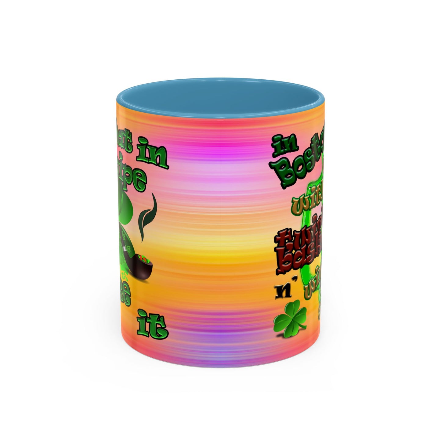 celtics logo - Accent Mug (color blur)