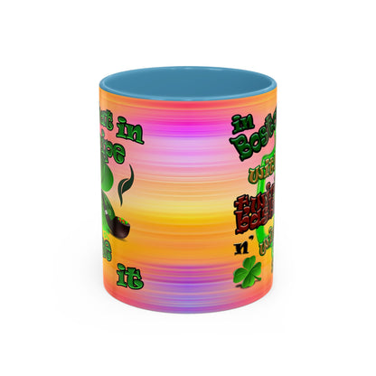 celtics logo - Accent Mug (color blur)