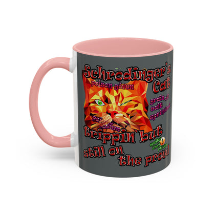 schrodinger's cat - Accent Mug (dark grey)