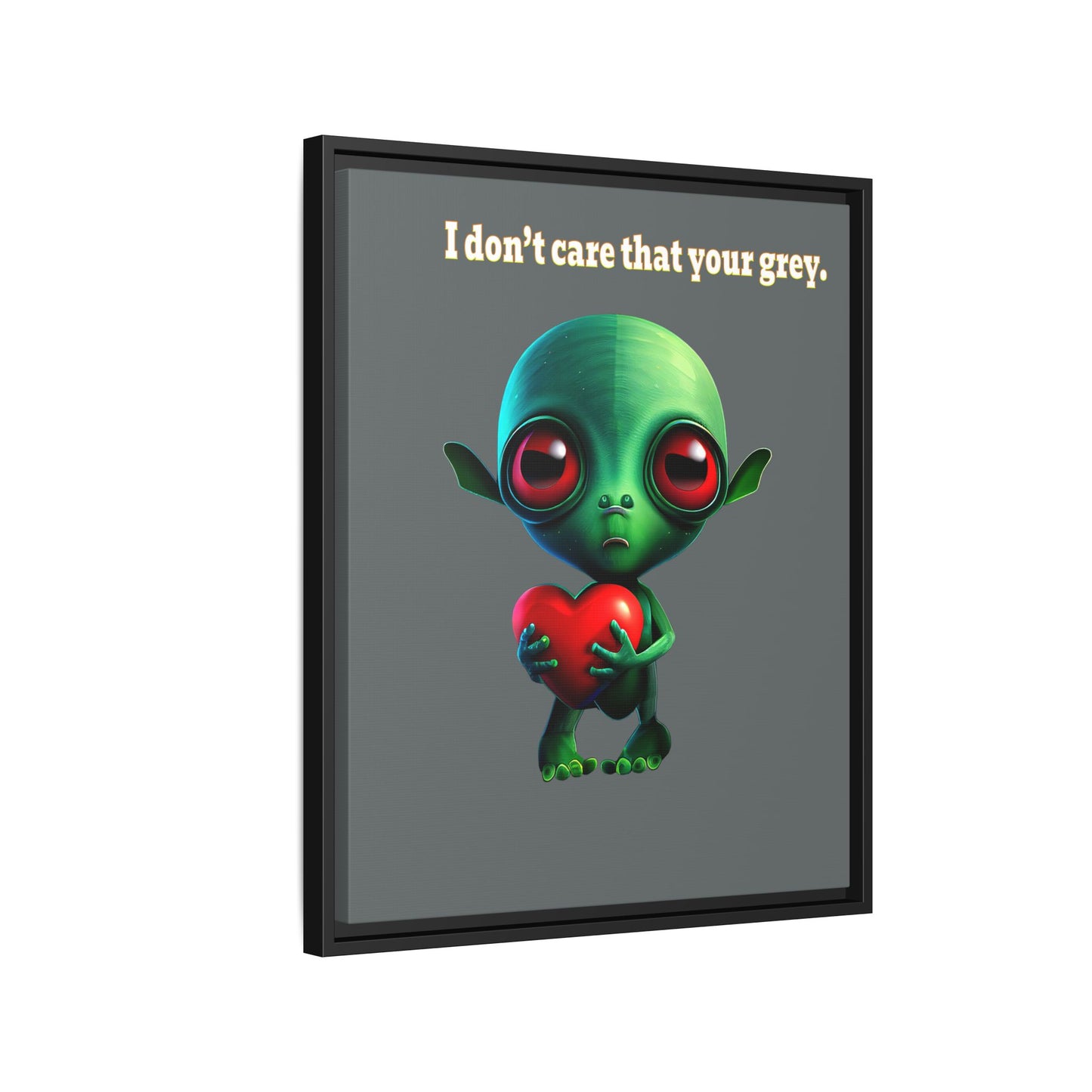 I don't care that your grey - framed canvas art (dark grey)