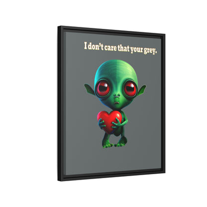 I don't care that your grey - framed canvas art (dark grey)