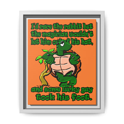 turtle race - framed canvas art (crusta)