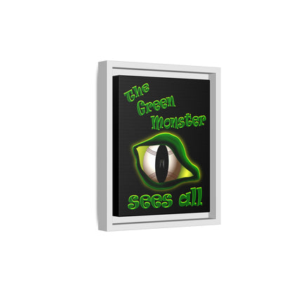 green monster - framed canvas art (black)