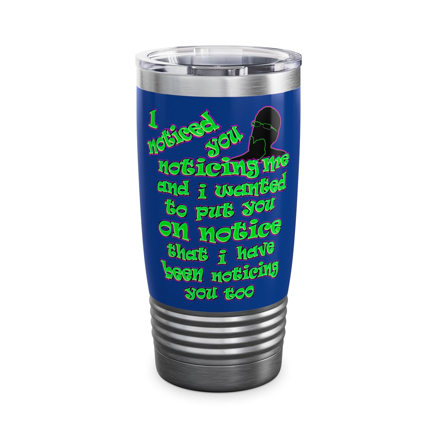 noticed you noticing - Ringneck Tumbler, 20oz (dark blue)