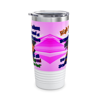 high noon - Ringneck Tumbler, 20oz (light blue-pink wave)
