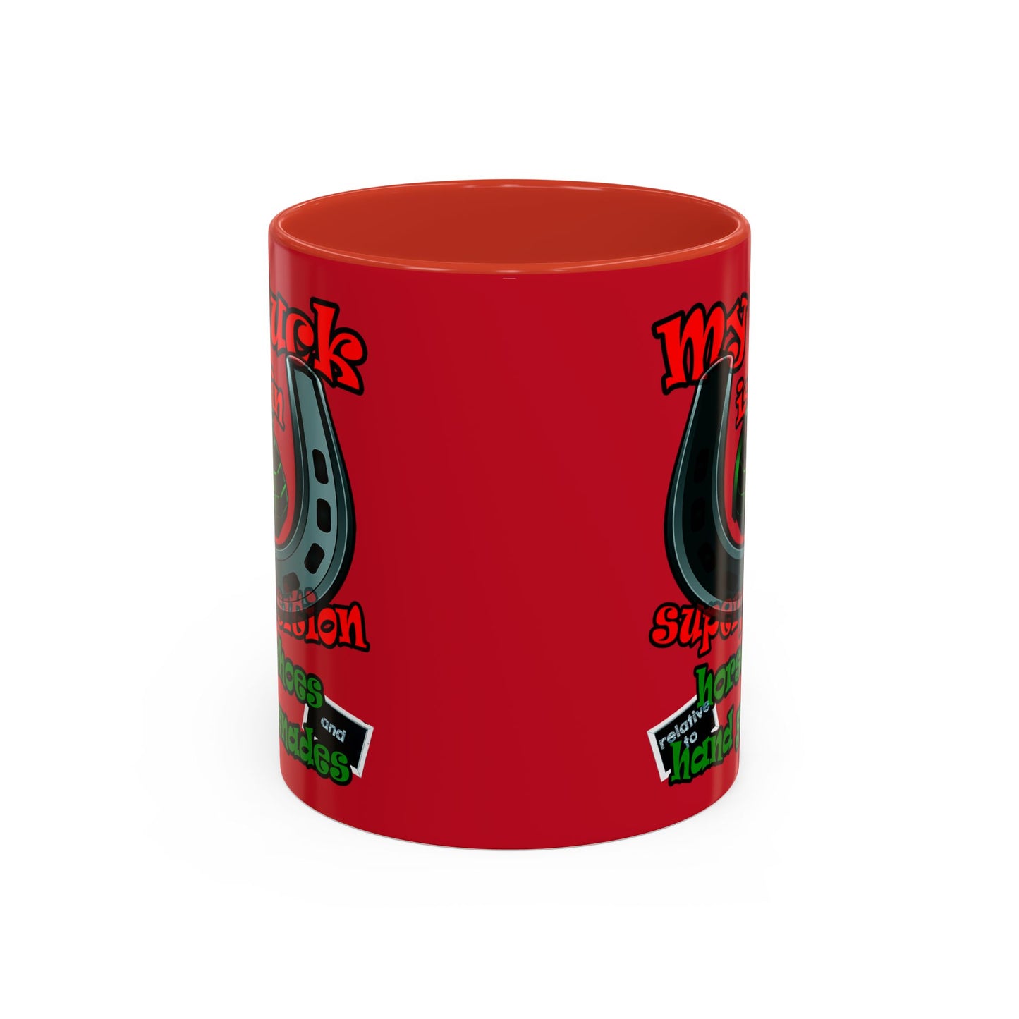 my luck - Accent Mug (dark red)