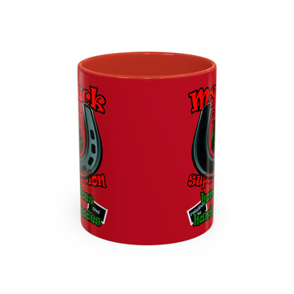 my luck - Accent Mug (dark red)