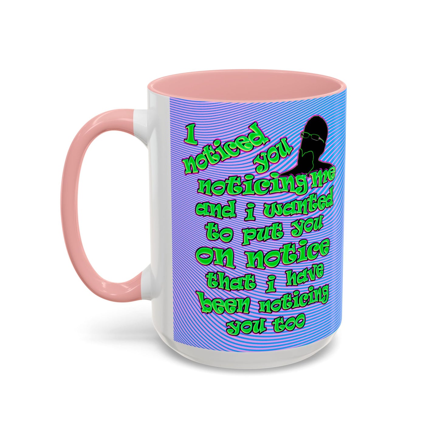 noticed you noticing - Accent Mug (light blue-purple wave)