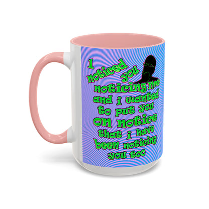noticed you noticing - Accent Mug (light blue-purple wave)