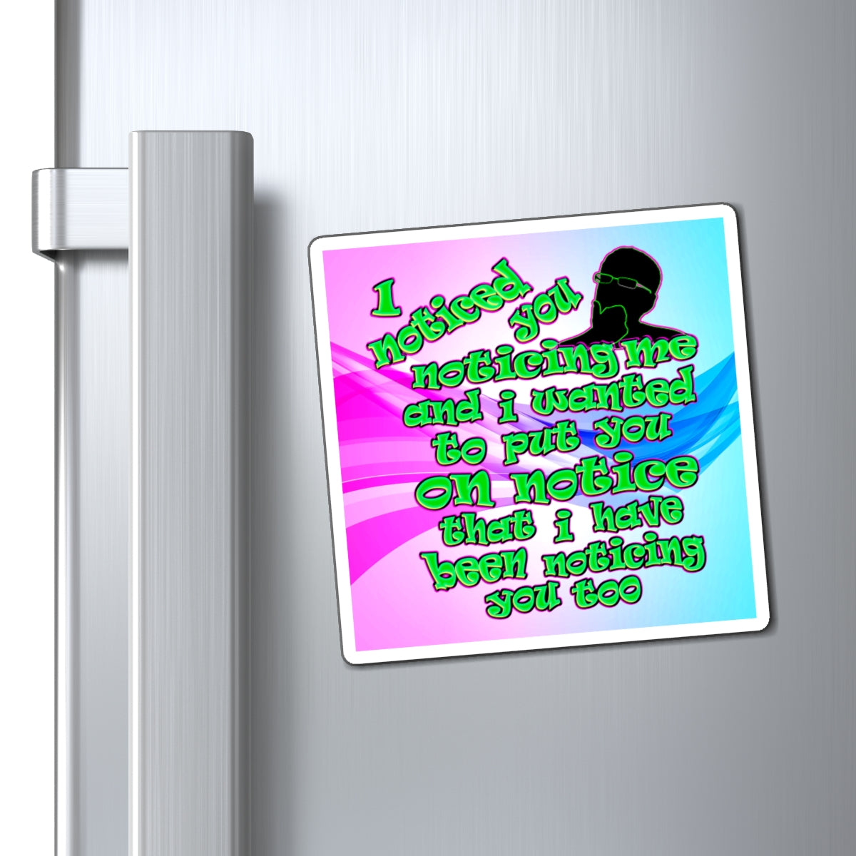 noticed you noticing - Magnets - (light blue-pink wave)