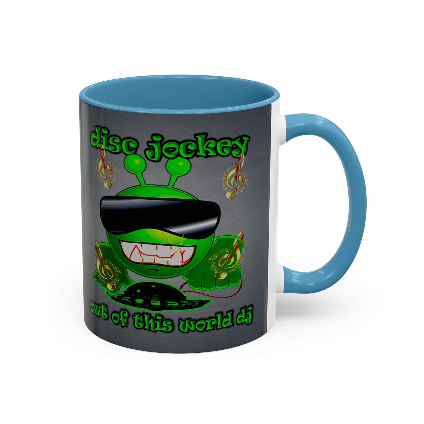 disc jockey - Accent Mug (grey-light grey)