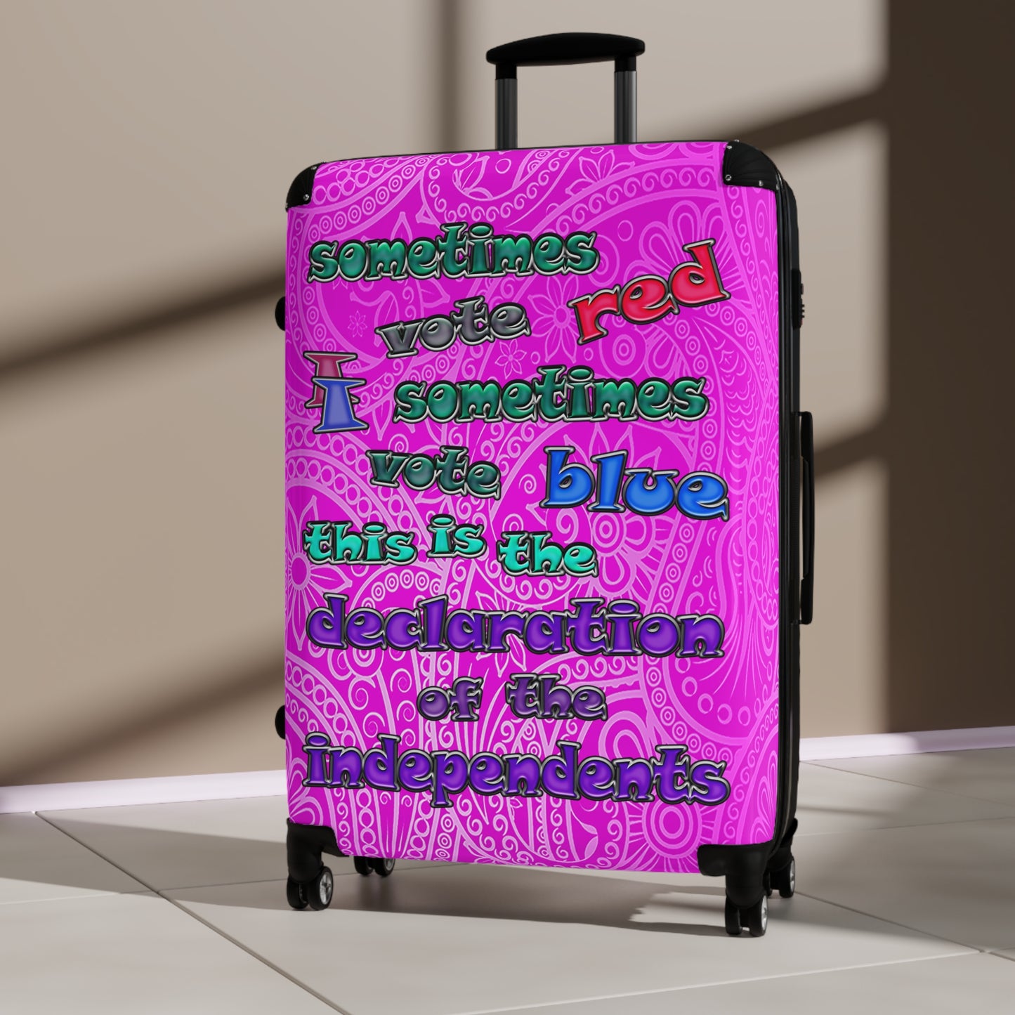 declaration of the independents - Suitcase (pink swirl)