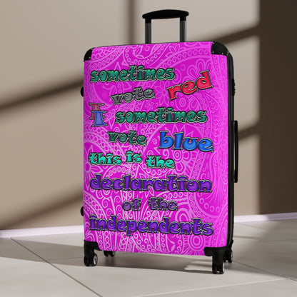 declaration of the independents - Suitcase (pink swirl)