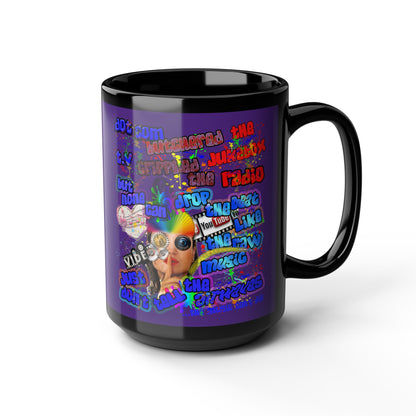 drop the beat - Black Mug (purple)