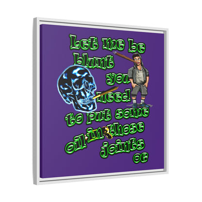 og - framed canvas art (purple)