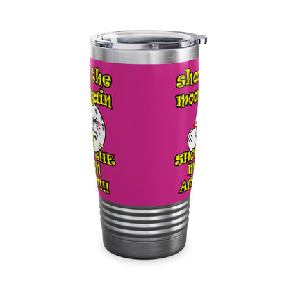 shoot the moon again - Ringneck Tumbler, 20oz (pink)