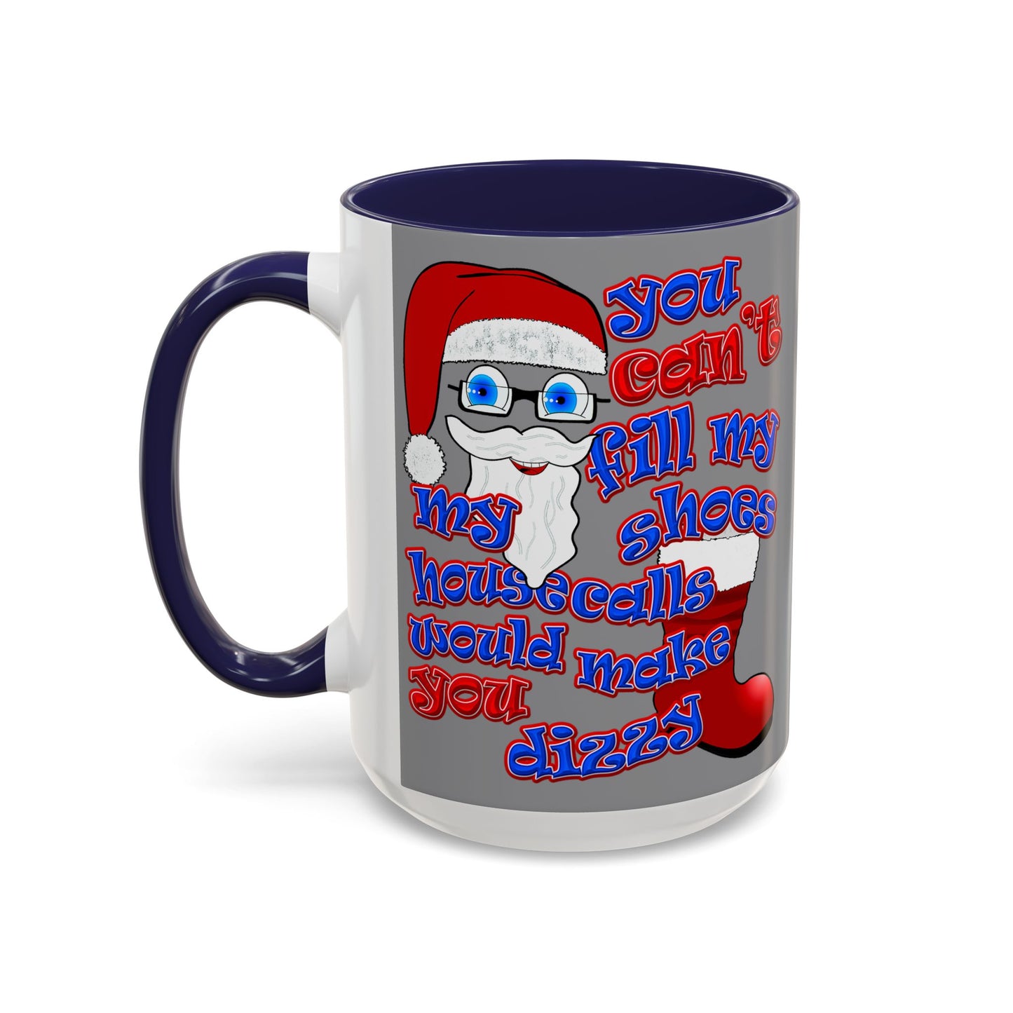 santa's shoes - Accent Mug (grey)