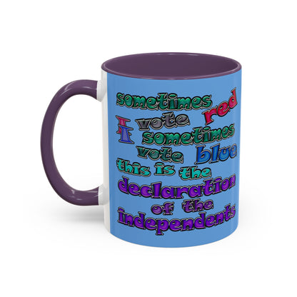 declaration of the independents - Accent Mug (light blue)
