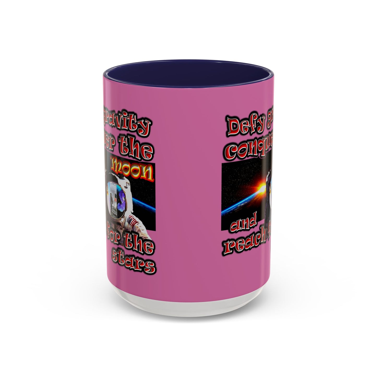 defy conquer reach - Accent Mug (light pink)