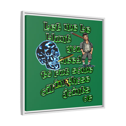 og - framed canvas art (dark green)
