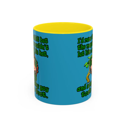 turtle race - Accent Mug (turquoise)