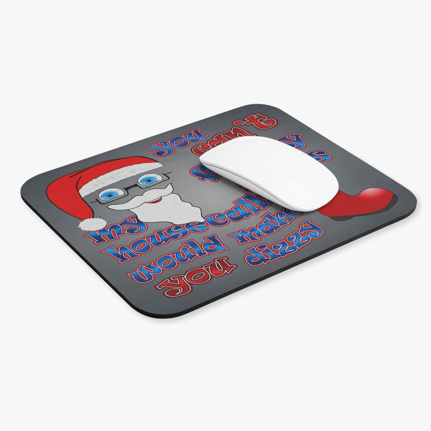 santa's shoes - Mouse Pad (Rectangle) (grey-light grey)