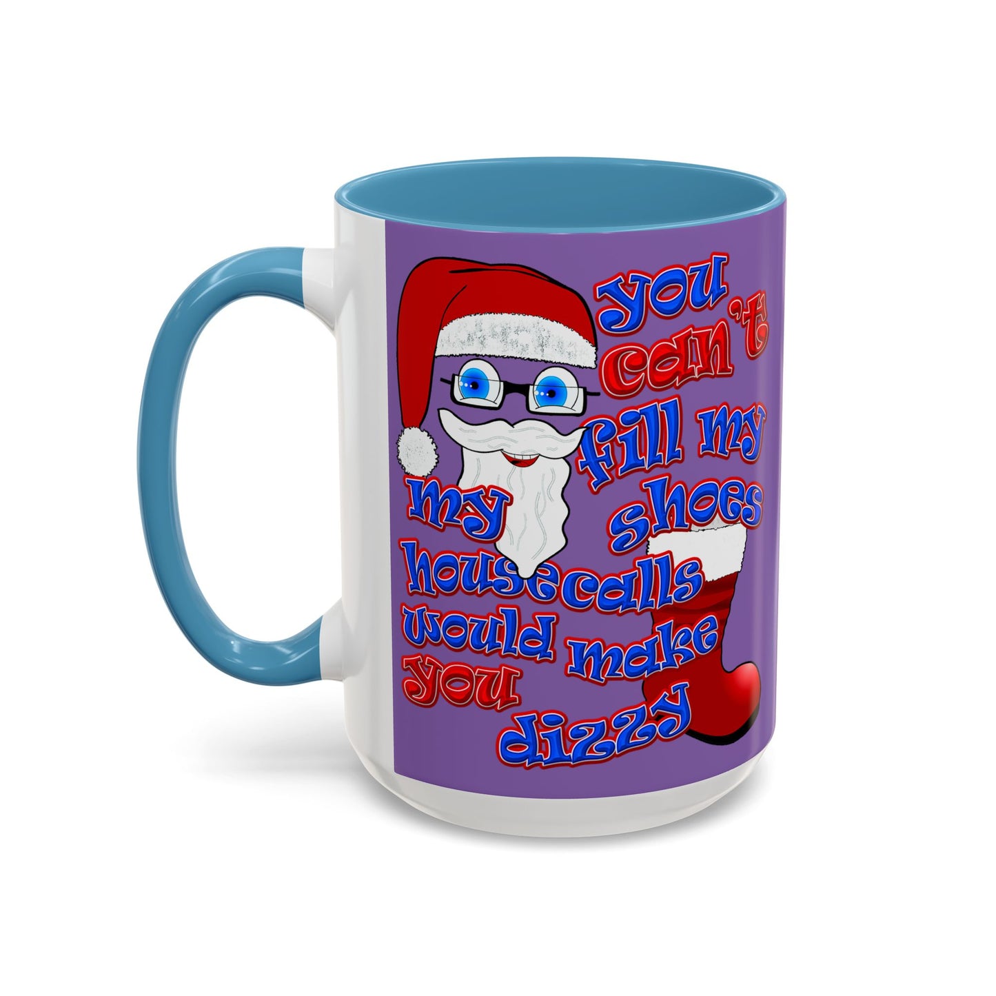 santa's shoes - Accent Mug (light purple)