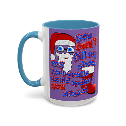 santa's shoes - Accent Mug (light purple)