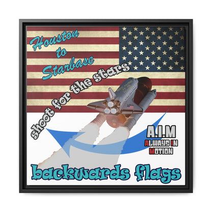 shoot for the stars - framed canvas art (white)