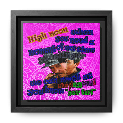 high noon - framed canvas art (pink swirl)