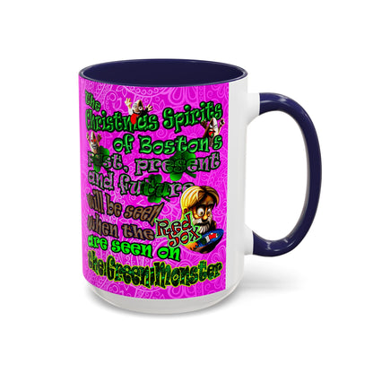 christmas spirits of boston - Accent Mug (pink swirl)