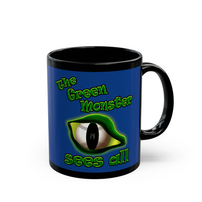 green monster - Black Mug (dark blue)