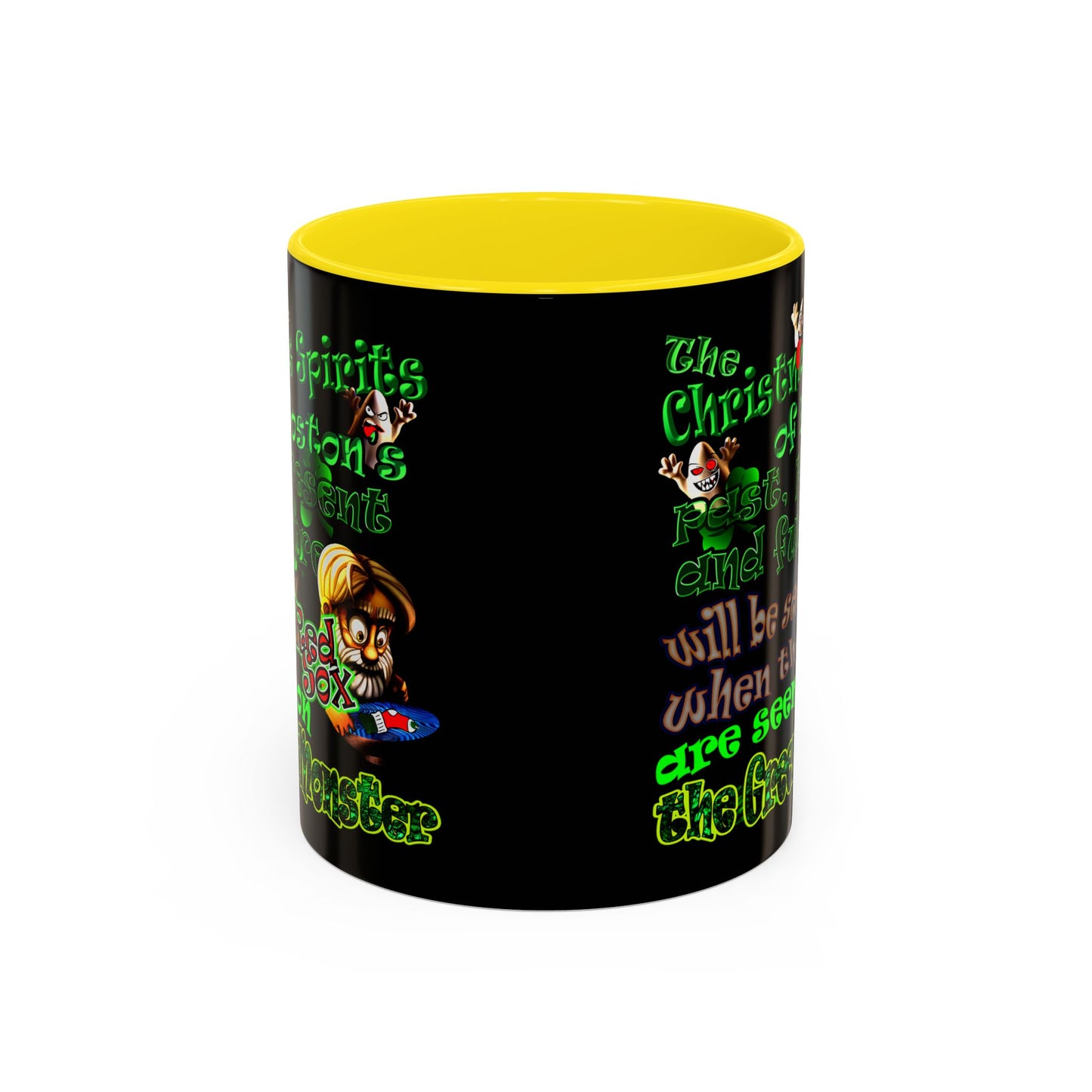 christmas spirits of boston - Accent Mug (black)