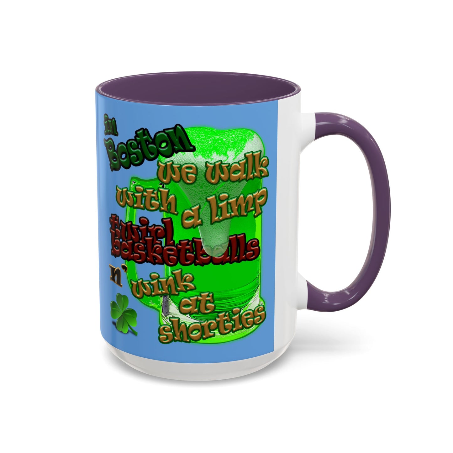celtics logo - Accent Mug (light blue)