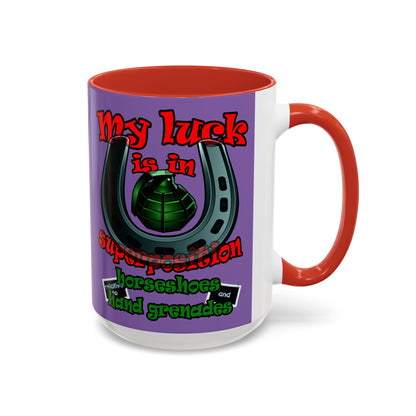 my luck - Accent Mug (light purple)