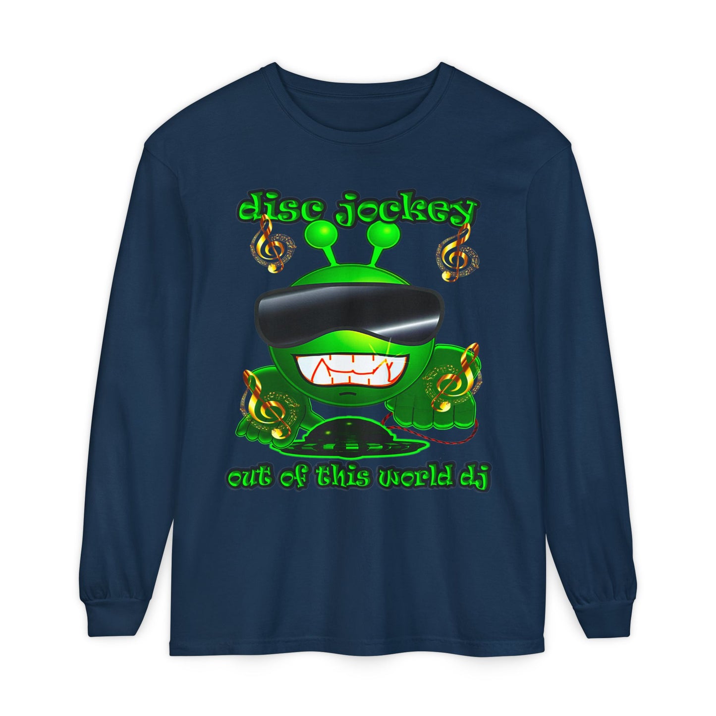 disc jockey - Unisex Garment-dyed Long Sleeve T-Shirt