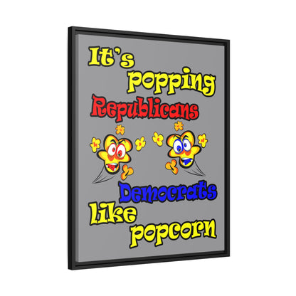 popping like popcorn - framed canvas art (grey)