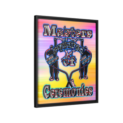 em cee squared - framed canvas art (color blur)