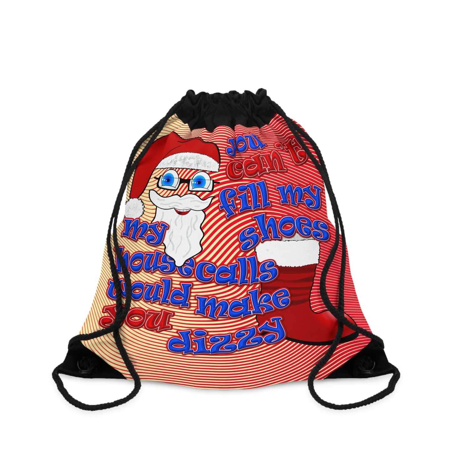 santa's shoes - Drawstring Bag (yellow-orange wave)