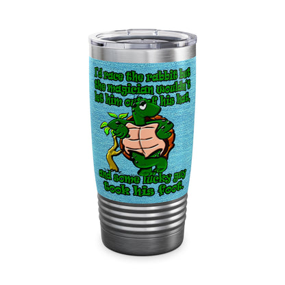 turtle race - Ringneck Tumbler, 20oz (faded blue)