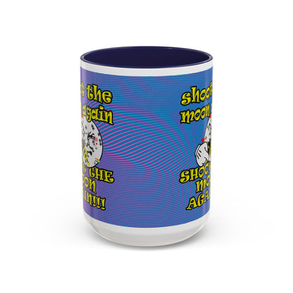 shoot the moon again - Accent Mug (light blue-purple wave)