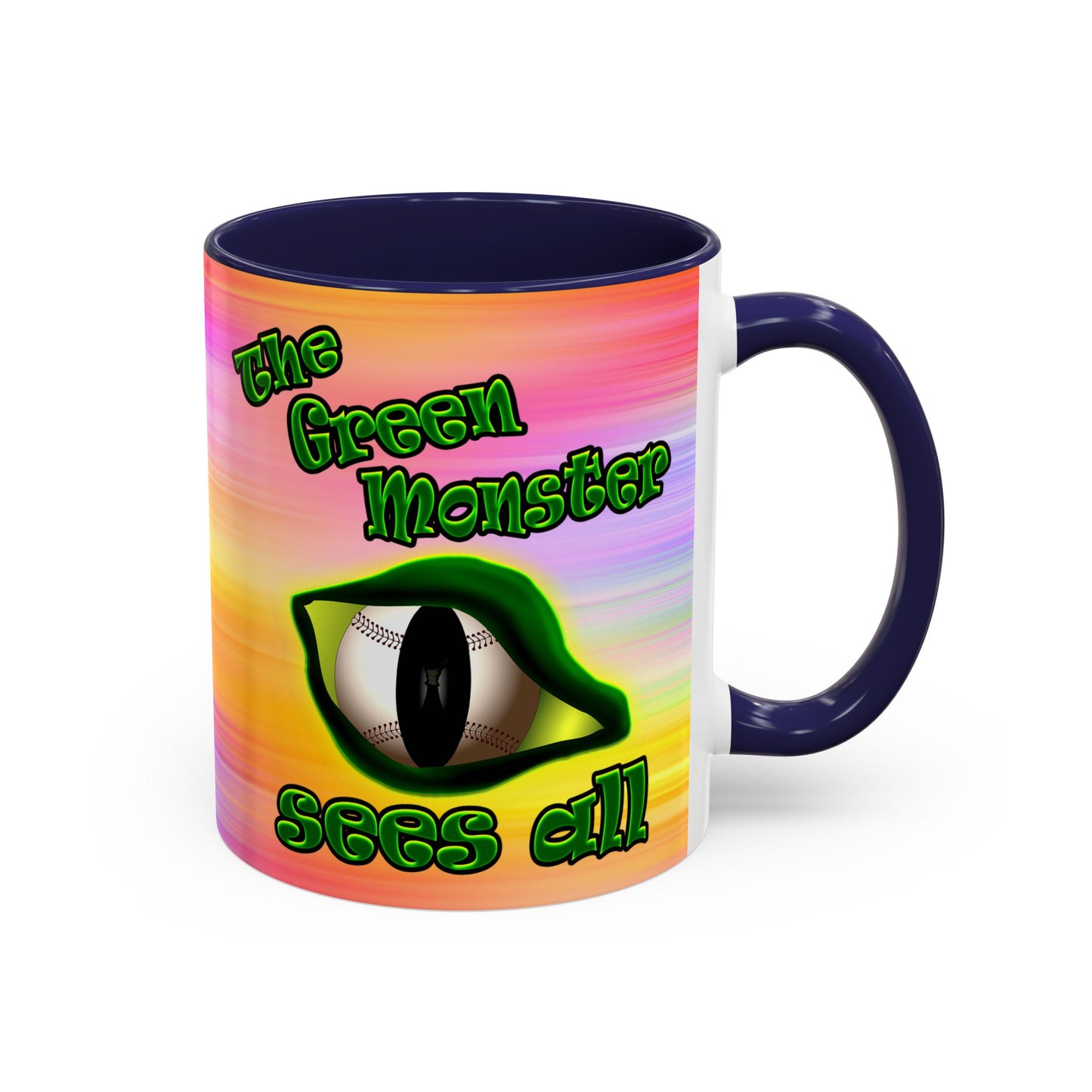 green monster - Accent Mug (color blur)