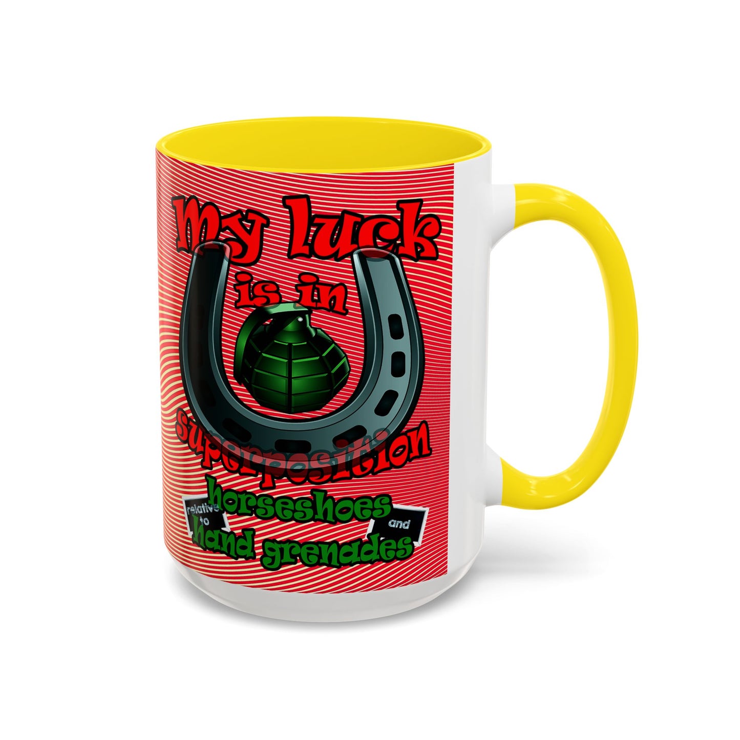 my luck - Accent Mug (yellow-orange wave)