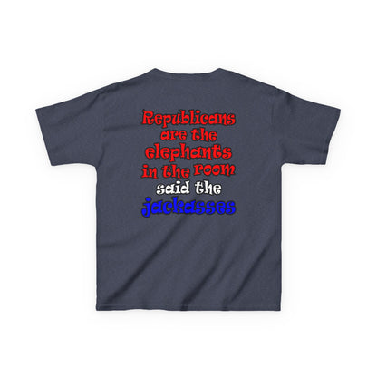 donkeys and elephants - Kids Heavy Cotton™ Tee