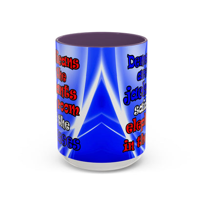 donkeys and elephants - Accent Mug (blue-white wave)