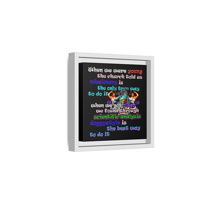 doggystyle - framed canvas art (black)
